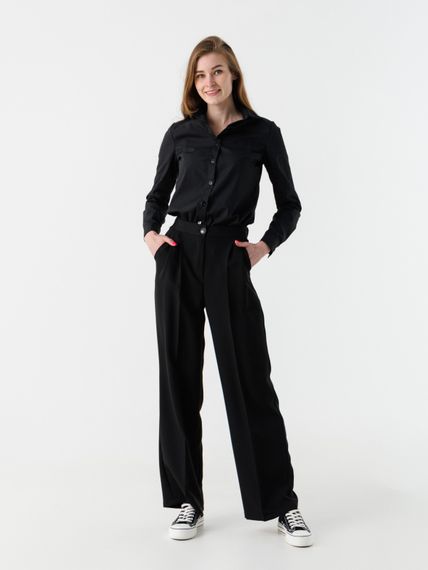 Сорочка однотонна жіноча 694 baza 2XL Чорний (2000990485731D) shop (2000990485731) | Зображення 1