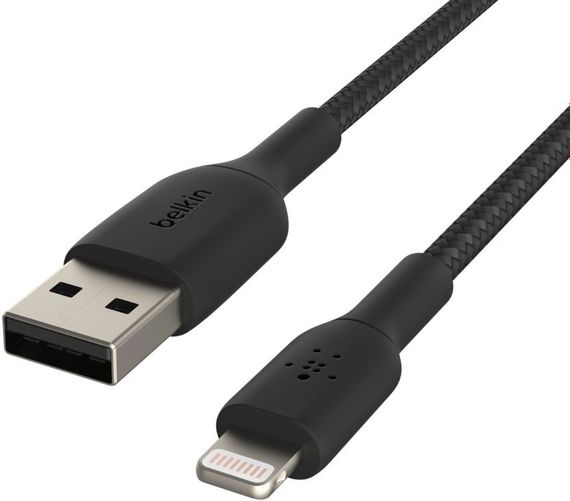 Кабель Belkin USB-A - Lightning, BRAIDED, 2m, black (CAA002BT2MBK) | Зображення 4