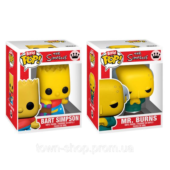 Набор игровых фигурок Bitty POP! серии Симпсоны – Барт и Мистер Бёрнс | Зображення 1