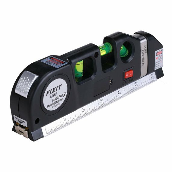 Лазерный уровень c рулеткой и линейкой  level meter | Зображення 1