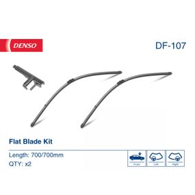 Комплект склоочисників DENSO DF-107 плоский лезо комплект 700/700 мм