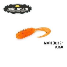 Силіконова приманка, Їстівний силікон Bait Breath Micro Grub 2" (12шт.) (Ur20 Orange/seed)