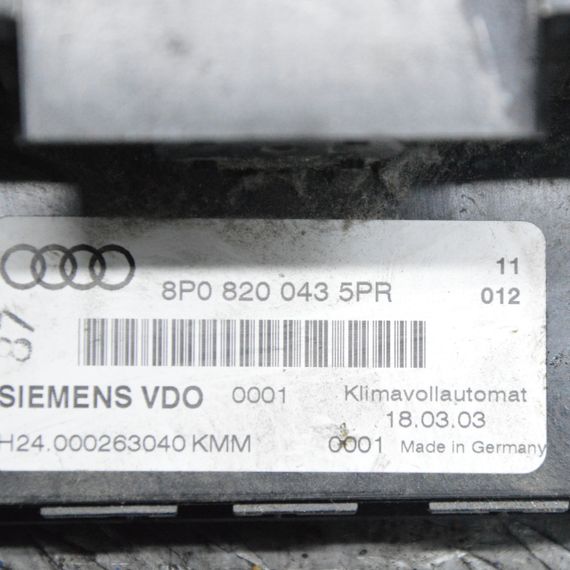 Блок керування клімат контролем Audi A3 8P 2003-2012 Панель пічки кондиціонера Ауді а3 8р 8P0820043 | Зображення 4