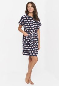 Халат жіночий на запах з коротким рукавом, XL