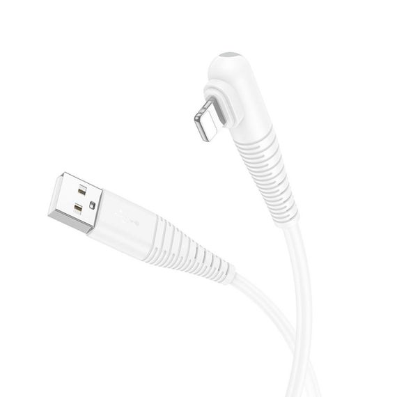 Кабель USB Borofone BX105 Corriente Lightning 2.4A Колір Бiлий | Зображення 3