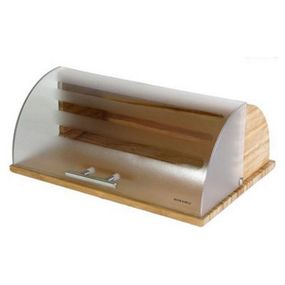 Хлебница деревянная Bohmann BH-7255 с пластиковой крышкой