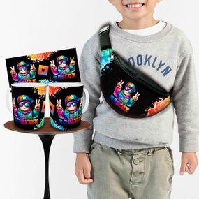 Набір: дитяча сумка-бананка+кружка Роблокс «Roblox» 32х15см, бананка для хлопчика через плече на подарунок (00954)