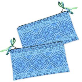Косметичка жіноча Орнамент голубой 20х12 см (K_22U044)