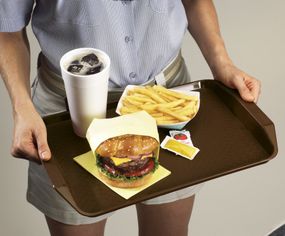 Прямоугольный поднос с ручками 30х43 см, Cambro (США), Коричневый