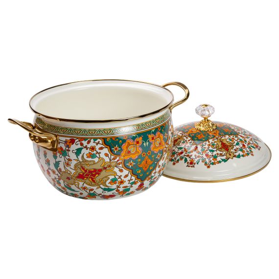 Емальована каструля об'ємом 5 літрів для газових та електричних плит HP-2-116 | Зображення 1