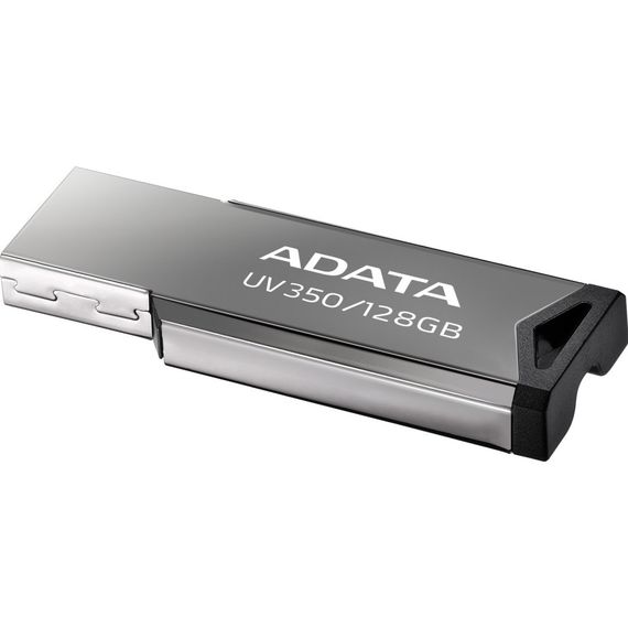 USB флеш накопичувач ADATA 128GB UV350 Metallic USB 3.1 (AUV350-128G-RBK) | Зображення 2
