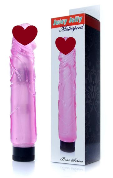 Вібратор Boss Series - Juicy Jelly Multispeed Pink, (довжина 22 см, діаметр 4 см) BS6700073 Sex Aura