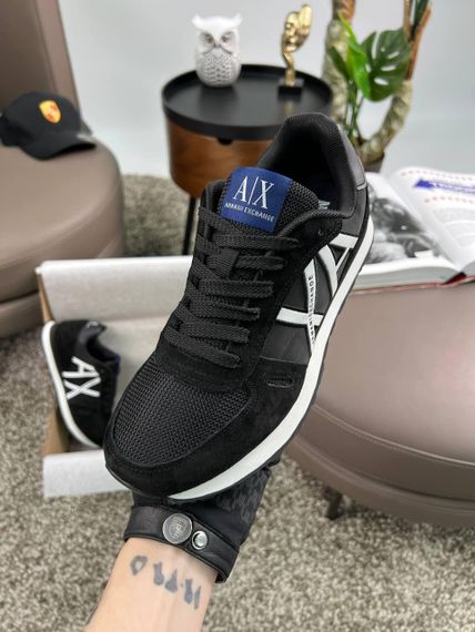 Чоловічі кросівки Exchange AX Black White замша , текстиль , В'єтнам 44 28 | Зображення 5