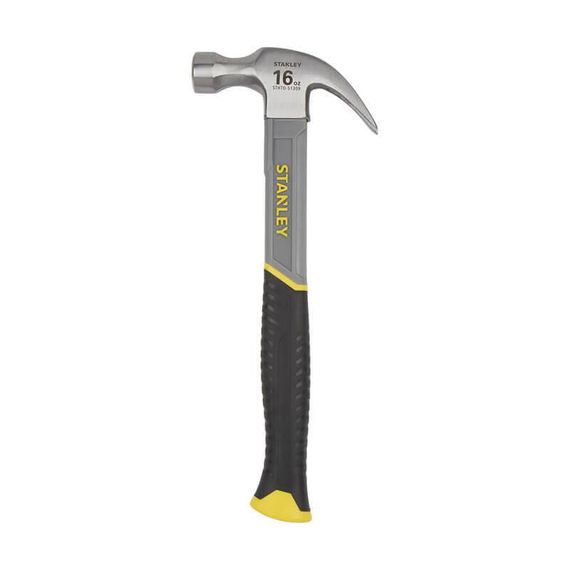 Молоток Fiberglass с весом головки 450 г, с загнутым гвоздодером. STANLEY STHT0-51309 | Зображення 1