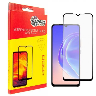 Стекло защитное Dengos Full Glue VIVO V21e (black) (TGFG-193)