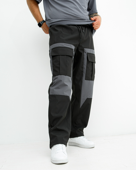 Штаны карго Лейкерс антрацит-черн S