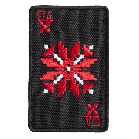 Шеврон IDEIA 87002 Україна 5*8  габардин Чорний