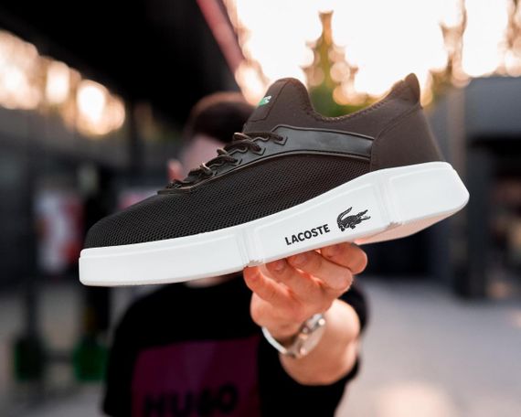 Чоловічі кросівки Lacoste Black White | Зображення 1