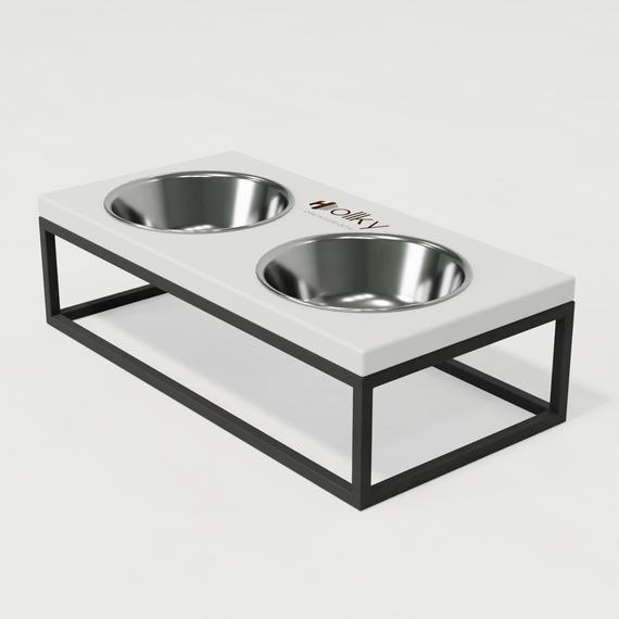 Миски на подставке для средних собак и больших котов Hollky Base M (2 × 0,95 л) BM-422110-GRWH | Зображення 8
