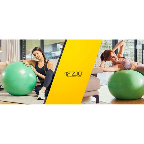 М'яч для фітнесу (фітбол) 4FIZJO 75 см Anti-Burst Green 4FJ0029 (P-5907222931189) | Зображення 6