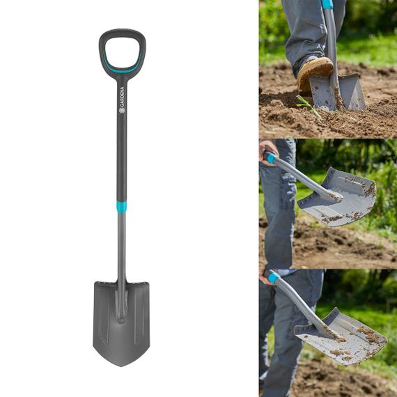 Лопата штикова загострена Gardena ErgoLine 17012-20 (117 см, 2.05 кг) | Зображення 1