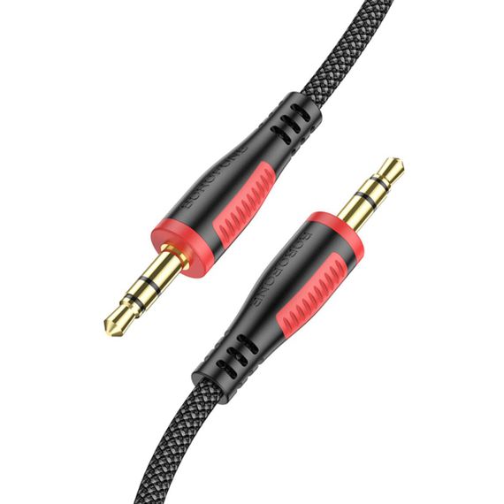 Аудiо-кабель BOROFONE BL14 AUX audio cable(L=1M) Black | Зображення 1