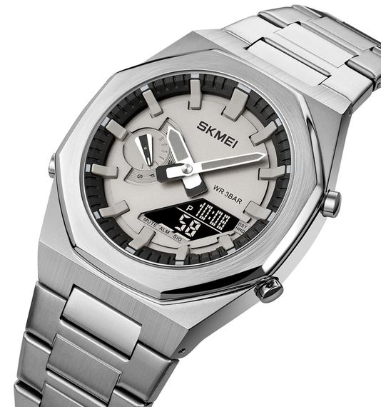 Чоловічий годинник Skmei 1816SIBK Silver-Black | Зображення 1