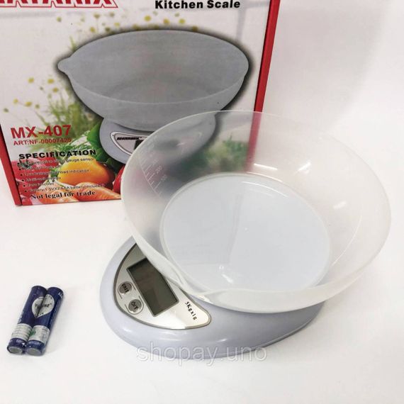 Компактные и удобные весы для кухни, Весы кухонные с LED дисплеем с чашей для маленького веса CV-45 | Зображення 9