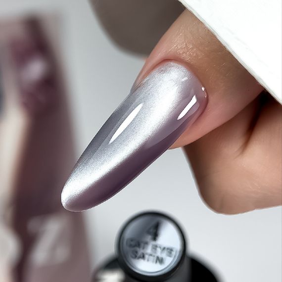 Гель-лак сатиновая кошка Crooz №04 Satin Cat (прохладный серо-лавандовый) 8мл | Зображення 1