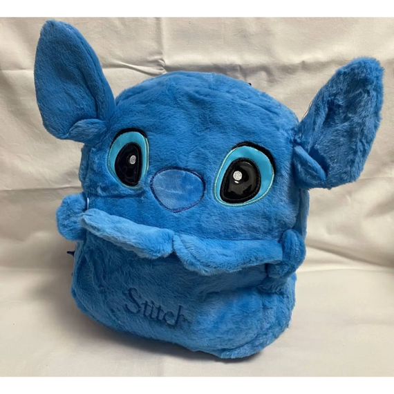 Плюшевий синій рюкзак Стіч з відділеннями для дитячого садка та вулиці 27.8×24.5×10 см | Зображення 3