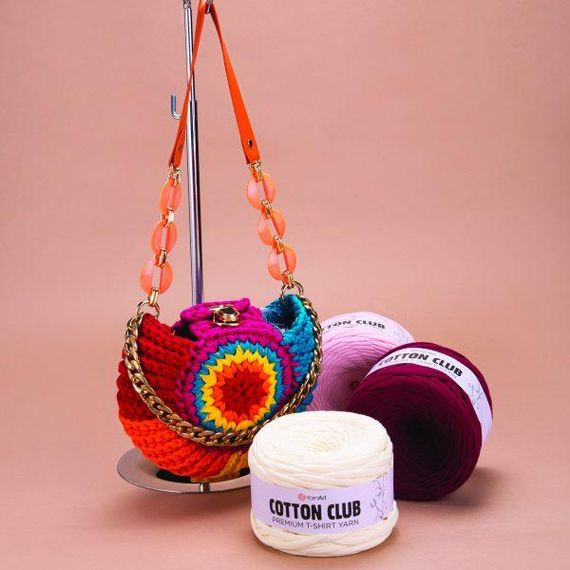 Cotton Club 7358 YarnArt пряжа Хакі | Зображення 4