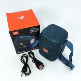 Портативная Bluetooth колонка TG339 5W с RGB подсветкой. HR-153 Цвет: синий