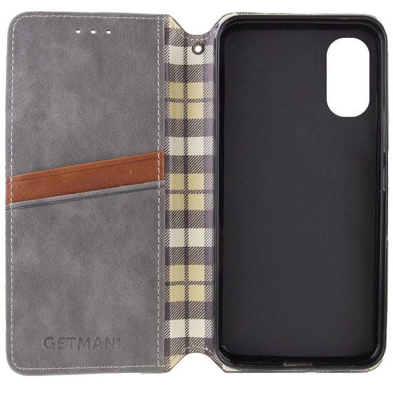 Шкіряний чохол-книжка GETMAN Cubic (PU) для Oppo A38 / A18 Сірий | Зображення 2