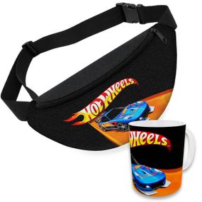 Детский набор Hot Wheels сумка-бананка + керамическая кружка с принтом (5713)