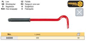 Лом гвоздодер Польша ручка резина l=300 мм VOREL-34300