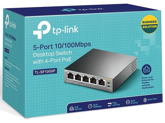Коммутатор TP-LINK TL-SF1005P 5xFE/4xPoE 56W неуправляемый (TL-SF1005P) | Зображення 4