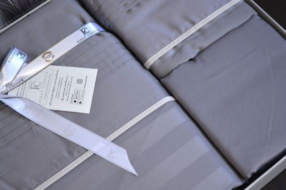 Комплект постільної білизни First Choice Deluxe Satin DARK 200х220 New Trend Quick Silver | Зображення 3