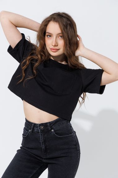 Футболка однотонна жіноча LAWA WBC02372 S Чорний (2000990462497) | Зображення 2