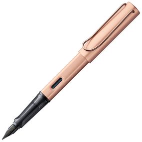 Люксовая алюминиевая перевая ручка Lamy Lx Foutain Pen, розовое золото, тонкое (F)