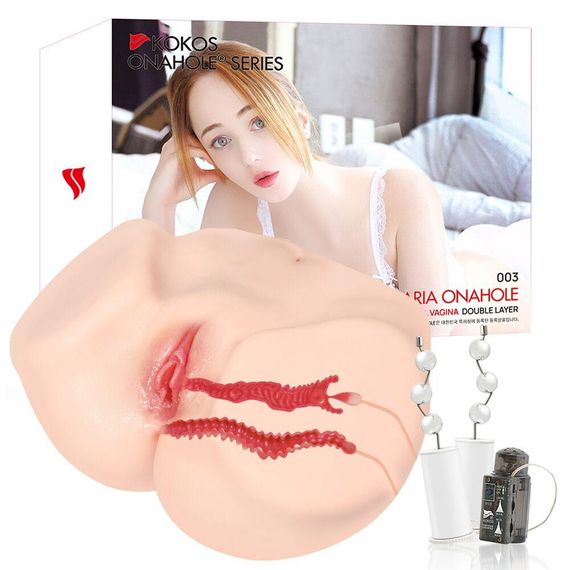 Мастурбатор Kokos 003 Maria ONAHOLE Real Vagina 2WayPlus с вибрацией и массажем | Зображення 8