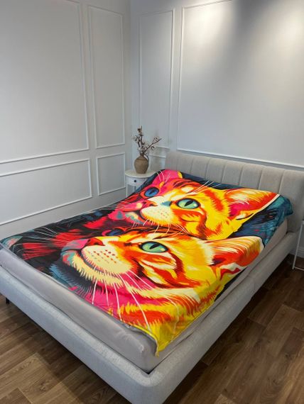 Плед 3D Картина котиків 13453 135х160 см | Зображення 2
