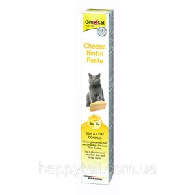 Паста GimCat Cheese Biotin Paste для кошек сырная с биотином 100 г