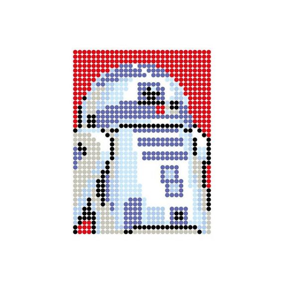 Картина за номерами стікерами в тубусі "Робот синій" (R2D2), 1200 стікерів 1876, 33х48 см | Зображення 1