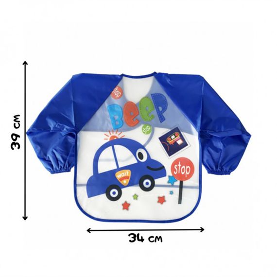 Слюнявчик с рукавами "Авто" MGZ-0610-6 клеенчатый, на завязках | Зображення 1