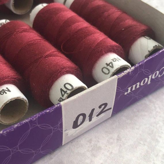 012 Нитки в котушках, для шиття 100% поліестер 40/2 (боб 200м) | Зображення 2