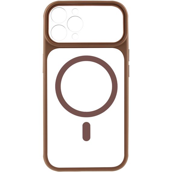 Чохол TPU+PC GETMAN Moon Clear with Magnetic Fit для Apple iPhone 12 Pro (6.1") Brown | Зображення 1
