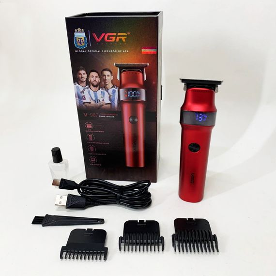 Машинка для стрижки волосся VGR V-987 RED, Бритва триммер для чоловіків | Зображення 2
