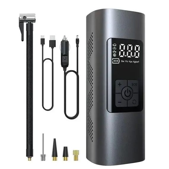 Аккумуляторный электрический воздушный насос Neakhmer 12V 6000 мАч Black | Зображення 2