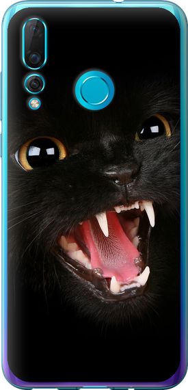 Чехол на Huawei Nova 4 Чёрная кошка "932u-1632-17620"