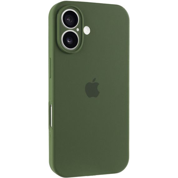 Чохол Silicone Case Full Camera Protective (AA) для Apple iPhone 16 (6.1") Зелений / Dark Olive
